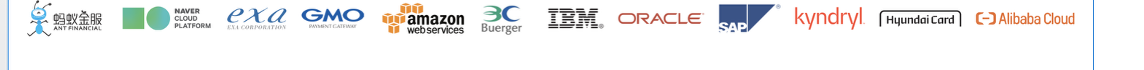 Partners: Ant Financial, Naver Cloud Platform, eXa, GMO, AWS, Buerger, IBM, Oracle, SAP, Kyndryl, Hyundai Card, Alibaba Cloud
